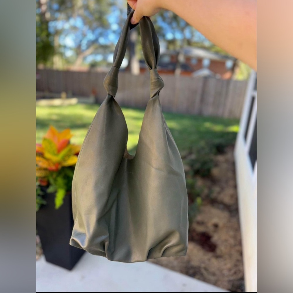 Green shoulder bag